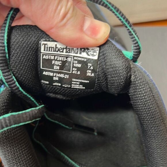 Timberland Pro Flex Radius CT Composite Safety Toe  Work Sneaker Black/Aqua Size - Picture 5 of 7